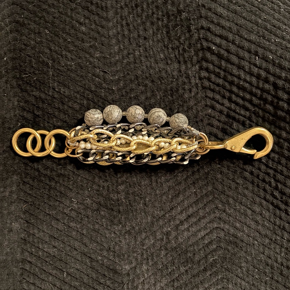 Elegant Gold and Silver Chain Bracelet